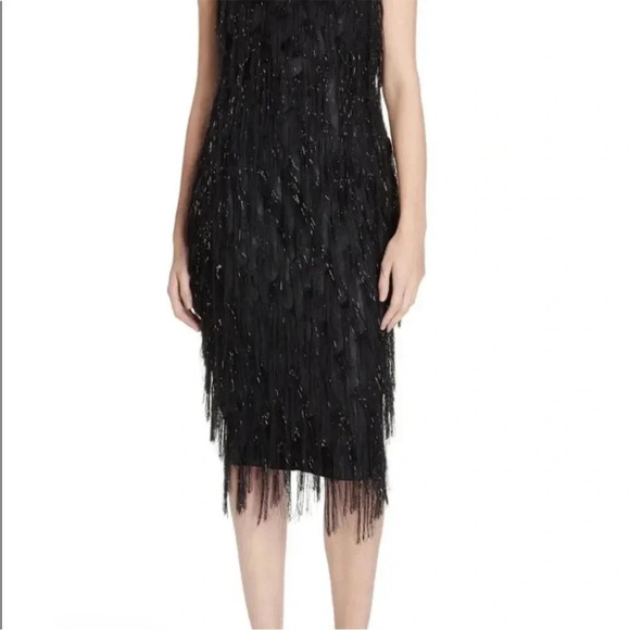 Diane Von Furstenburg Nadi metallic fringe midi dress - Picture 3 of 14